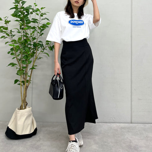 【RGY】DOWNER オーバルロゴ ビッグシルエットTシャツ