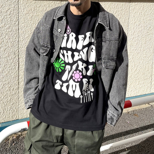 【RGY】レトロヒッピービッグシルエットTシャツ