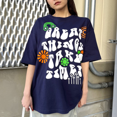 【RGY】レトロヒッピービッグシルエットTシャツ