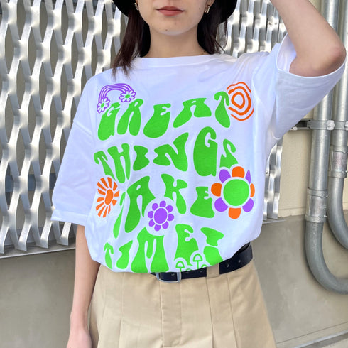 【RGY】レトロヒッピービッグシルエットTシャツ