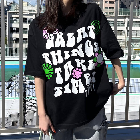 【RGY】レトロヒッピービッグシルエットTシャツ