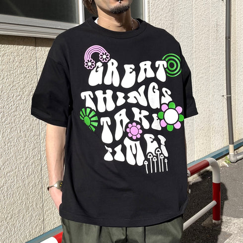 【RGY】レトロヒッピービッグシルエットTシャツ