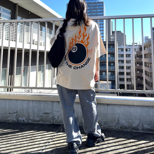【RGY】ビリヤード両面プリント ビッグシルエットTシャツ