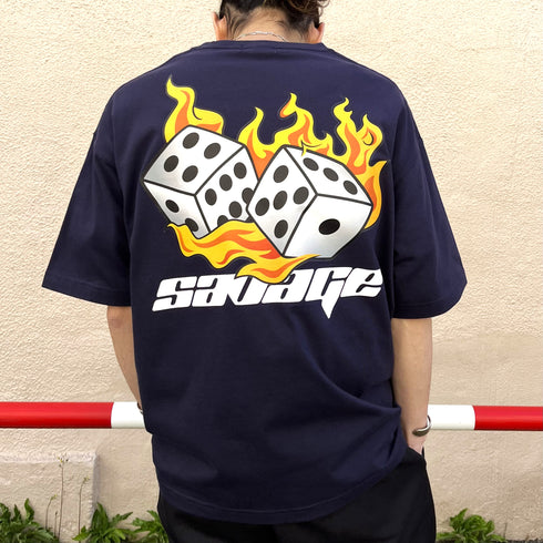 【RGY】ダイス両面プリント ビッグシルエットTシャツ