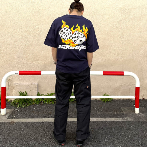 【RGY】ダイス両面プリント ビッグシルエットTシャツ