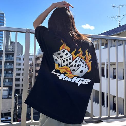 【RGY】ダイス両面プリント ビッグシルエットTシャツ