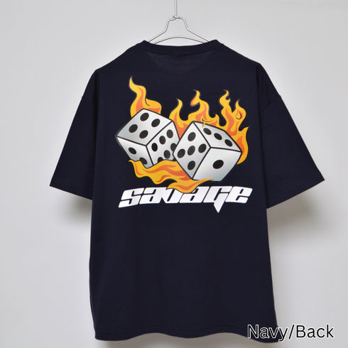 【RGY】ダイス両面プリント ビッグシルエットTシャツ