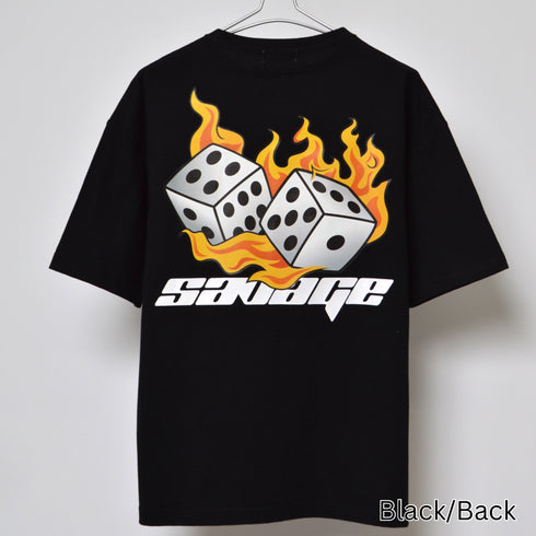 【RGY】ダイス両面プリント ビッグシルエットTシャツ