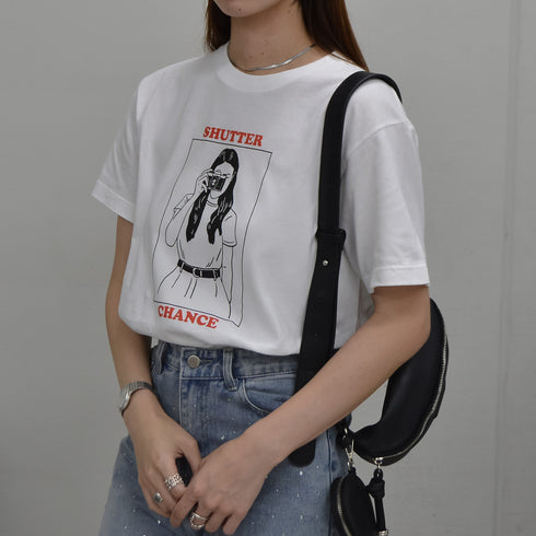 【RGY】SHUTTER CHANCE デザインプリントTシャツ