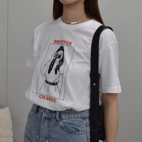 【RGY】SHUTTER CHANCE デザインプリントTシャツ