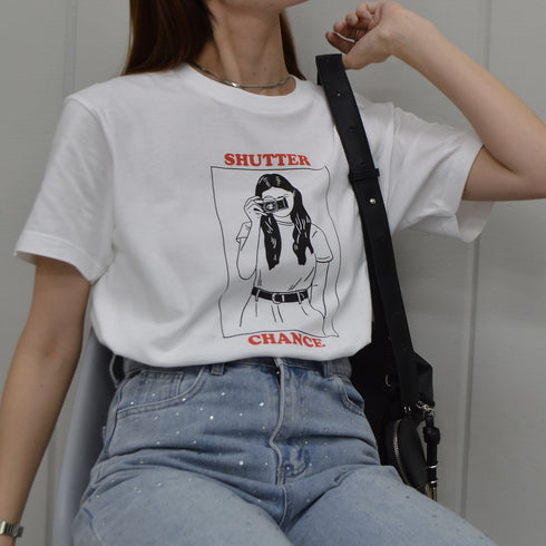 【RGY】SHUTTER CHANCE デザインプリントTシャツ