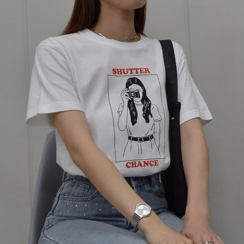 【RGY】SHUTTER CHANCE デザインプリントTシャツ