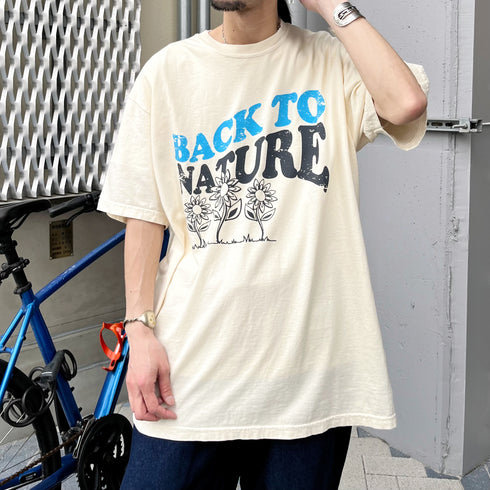 BACK TO NATURE ピグメント加工 ビッグシルエットTシャツ