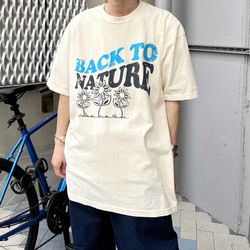 BACK TO NATURE ピグメント加工 ビッグシルエットTシャツ