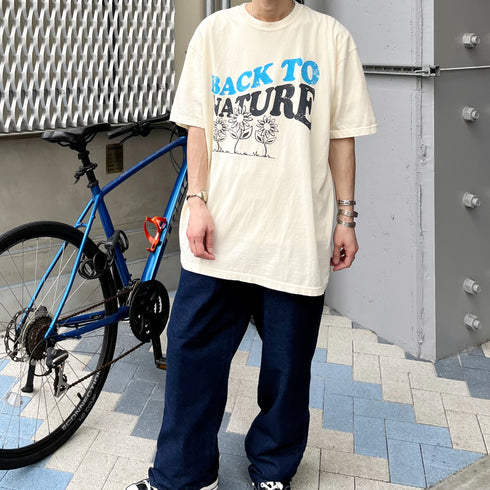 BACK TO NATURE ピグメント加工 ビッグシルエットTシャツ
