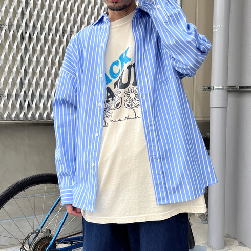 BACK TO NATURE ピグメント加工 ビッグシルエットTシャツ