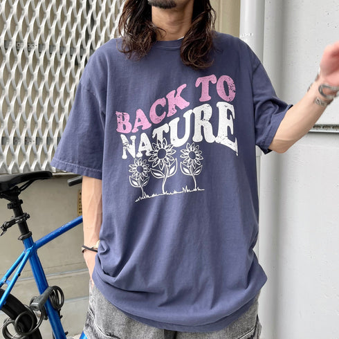 BACK TO NATURE ピグメント加工 ビッグシルエットTシャツ
