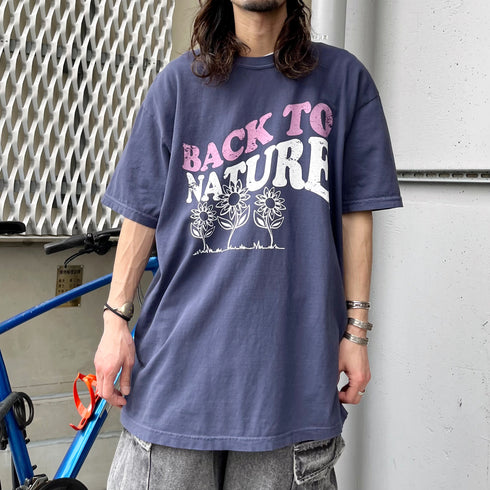 BACK TO NATURE ピグメント加工 ビッグシルエットTシャツ