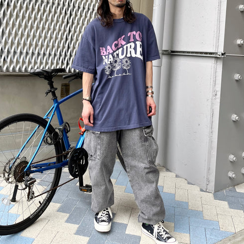 BACK TO NATURE ピグメント加工 ビッグシルエットTシャツ