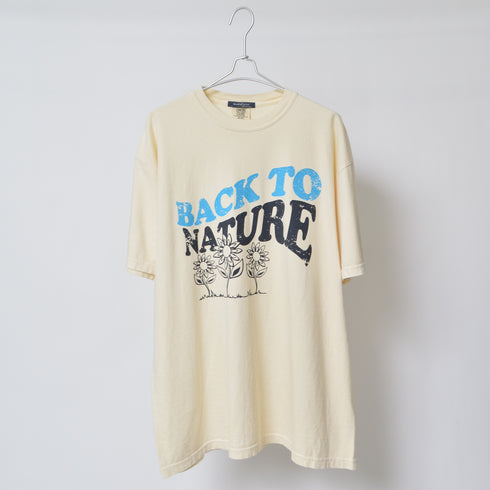 BACK TO NATURE ピグメント加工 ビッグシルエットTシャツ