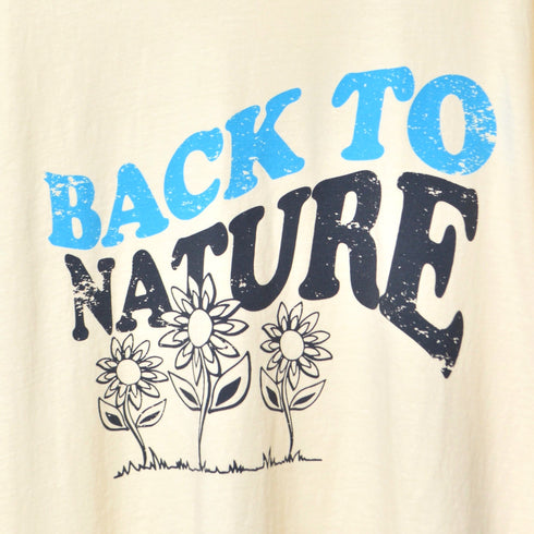 BACK TO NATURE ピグメント加工 ビッグシルエットTシャツ
