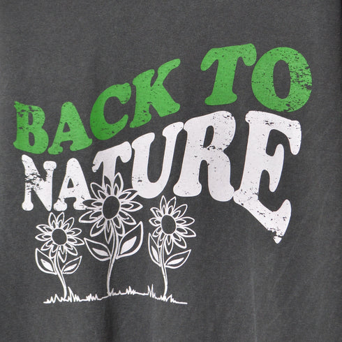 BACK TO NATURE ピグメント加工 ビッグシルエットTシャツ