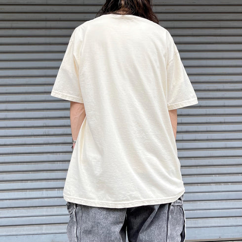 【MODISH GAZE】LOVEロゴプリント ピグメント加工 ビッグシルエットTシャツ