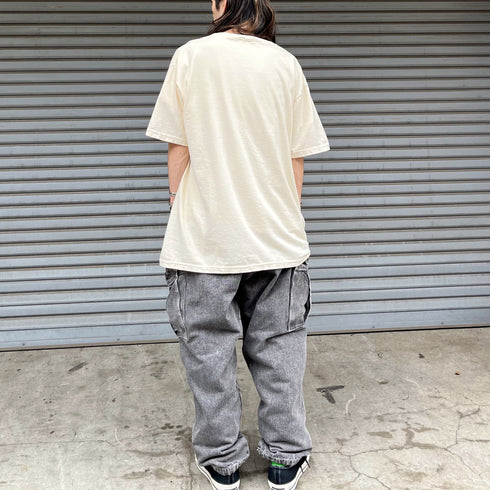 【MODISH GAZE】LOVEロゴプリント ピグメント加工 ビッグシルエットTシャツ