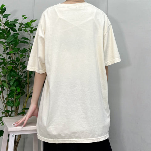 【MODISH GAZE】LOVEロゴプリント ピグメント加工 ビッグシルエットTシャツ