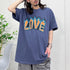 【MODISH GAZE】LOVEロゴプリント ピグメント加工 ビッグシルエットTシャツ
