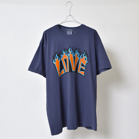 【MODISH GAZE】LOVEロゴプリント ピグメント加工 ビッグシルエットTシャツ