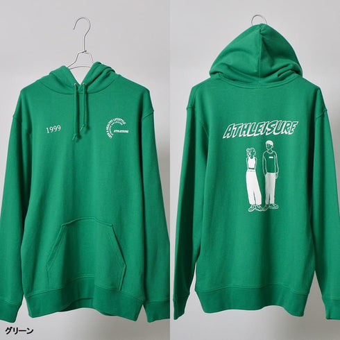 【MODISH GAZE】カップルイラスト裏毛フーディ(ATHLEISURE)