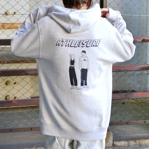 【MODISH GAZE】カップルイラスト裏毛フーディ(ATHLEISURE)
