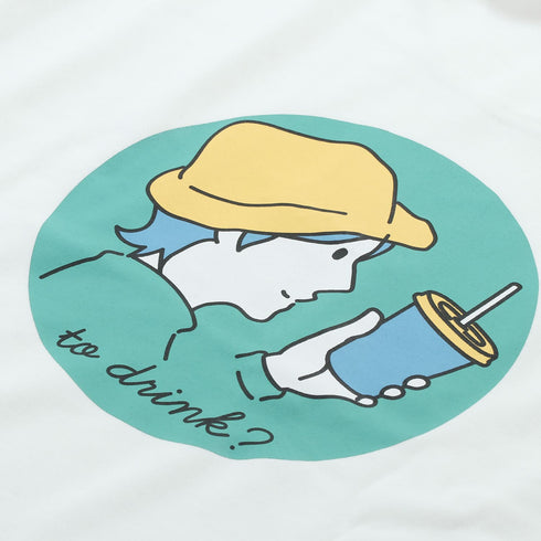 【MODISH GAZE】T/Cポンチ ゆるカラープリント ビッグスウェットトレーナー