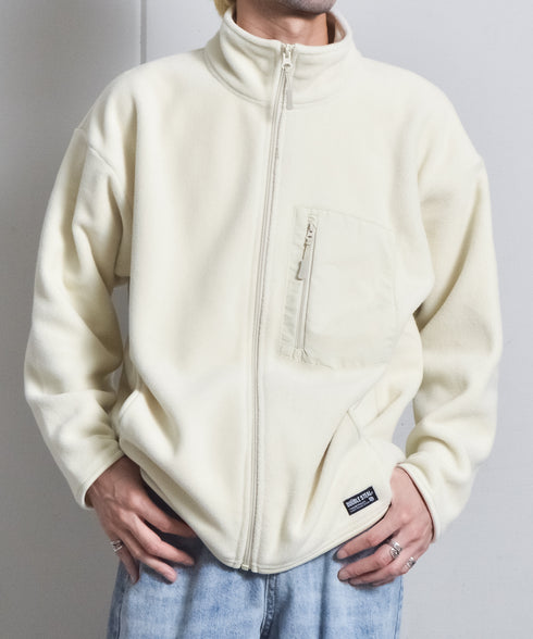 【DOUBLESTEAL】ネーム付きフリースフルジップスタンドジャケット