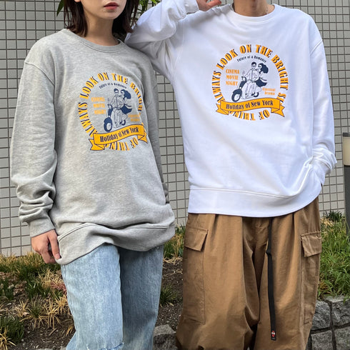 【MODISH GAZE】レトロデザインサークルロゴ 裏毛スウェット