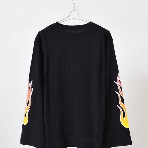 【MODISH GAZE】天竺 袖ゆるロンT(ファイヤー)