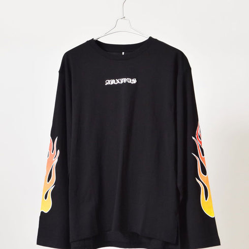 【MODISH GAZE】天竺 袖ゆるロンT(ファイヤー)