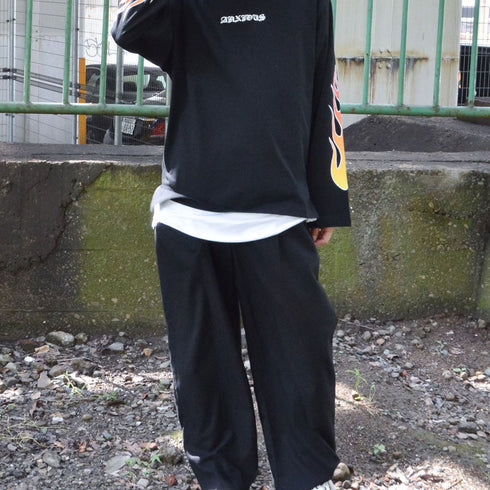 【MODISH GAZE】天竺 袖ゆるロンT(ファイヤー)