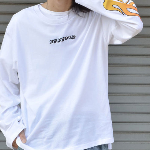 【MODISH GAZE】天竺 袖ゆるロンT(ファイヤー)