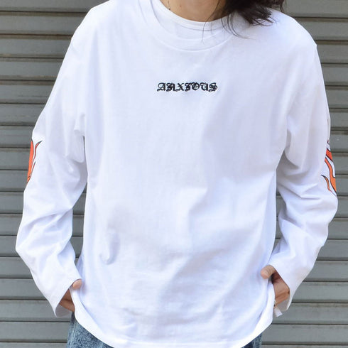 【MODISH GAZE】天竺 袖ゆるロンT(ファイヤー)