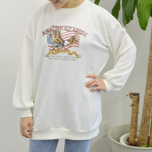 【spiritoso】ミニ裏毛 BIGプルオーバー(イーグル)