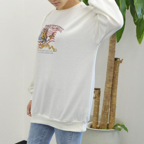 【spiritoso】ミニ裏毛 BIGプルオーバー(イーグル)