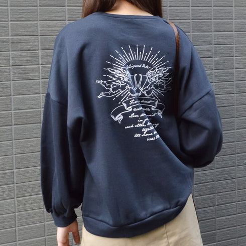 【spiritoso】裏起毛 天使BIGプルオーバー