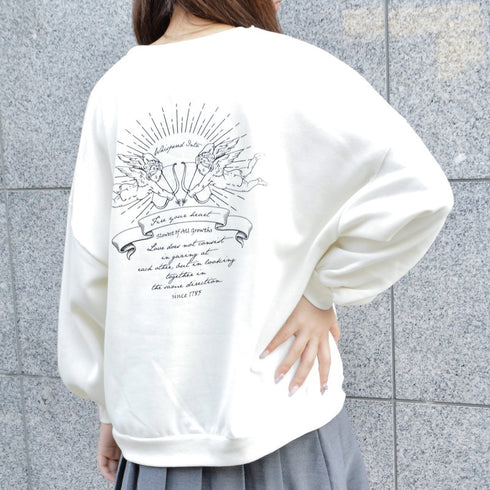 【spiritoso】裏起毛 天使BIGプルオーバー