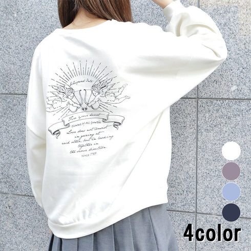 【spiritoso】裏起毛 天使BIGプルオーバー