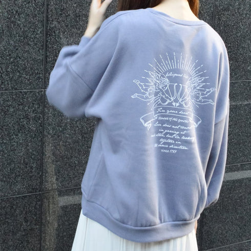 【spiritoso】裏起毛 天使BIGプルオーバー