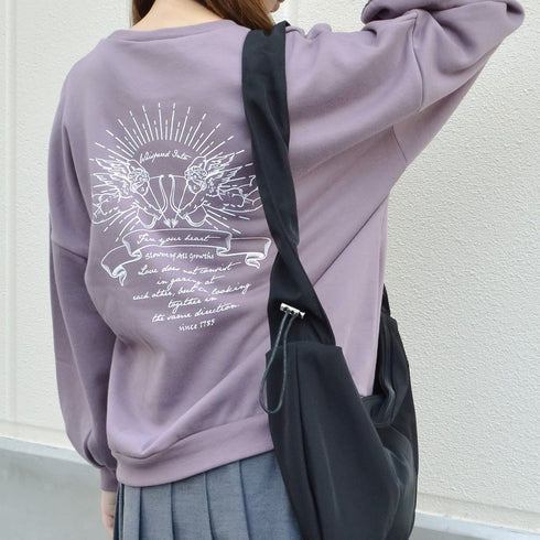 【spiritoso】裏起毛 天使BIGプルオーバー