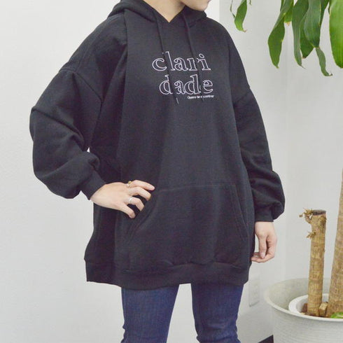 【spiritoso】裏起毛 ロゴBIGプルパーカー