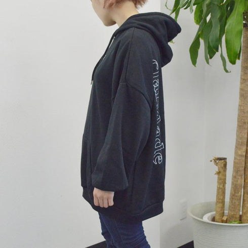 【spiritoso】裏起毛 ロゴBIGプルパーカー